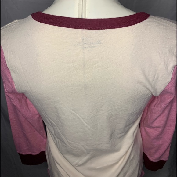 J.Crew medium cream and pink color block knit top - Picture 2 of 2